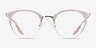 Bouquet Pink Silver Acetate-metalEyeglass Frames from EyeBuyDirect, Front View