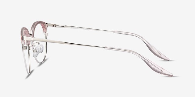 Bouquet Pink Silver Acetate-metalEyeglass Frames from EyeBuyDirect, Side View
