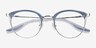 Bouquet Blue Silver Acetate-metalEyeglass Frames from EyeBuyDirect, Closed View