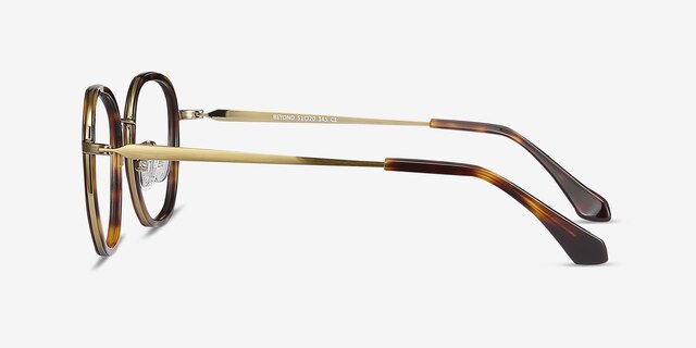 Beyond Tortoise Acetate-metalEyeglass Frames from EyeBuyDirect, Side View