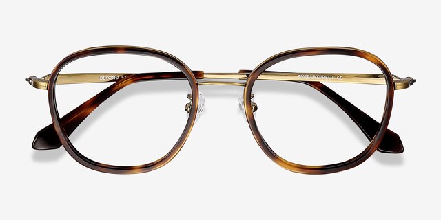 Beyond Tortoise Acetate-metalEyeglass Frames from EyeBuyDirect, Closed View