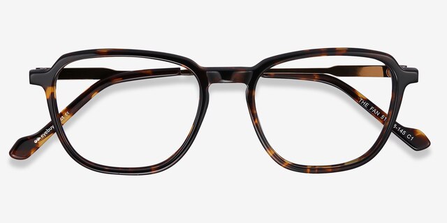 The Fan Tortoise Acetate-metalEyeglass Frames from EyeBuyDirect, Closed View