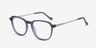The Fan Gris Acetate-metalMontures de lunettes de vue d'EyeBuyDirect, Vue d'Angle