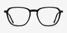 The Fan Noir Acetate-metalMontures de lunettes de vue d'EyeBuyDirect, Vue de Face