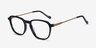 The Fan Noir Acetate-metalMontures de lunettes de vue d'EyeBuyDirect, Vue d'Angle
