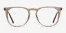Vinyl Clear Brown Acetate-metalMontures de lunettes de vue d'EyeBuyDirect, Vue de Face