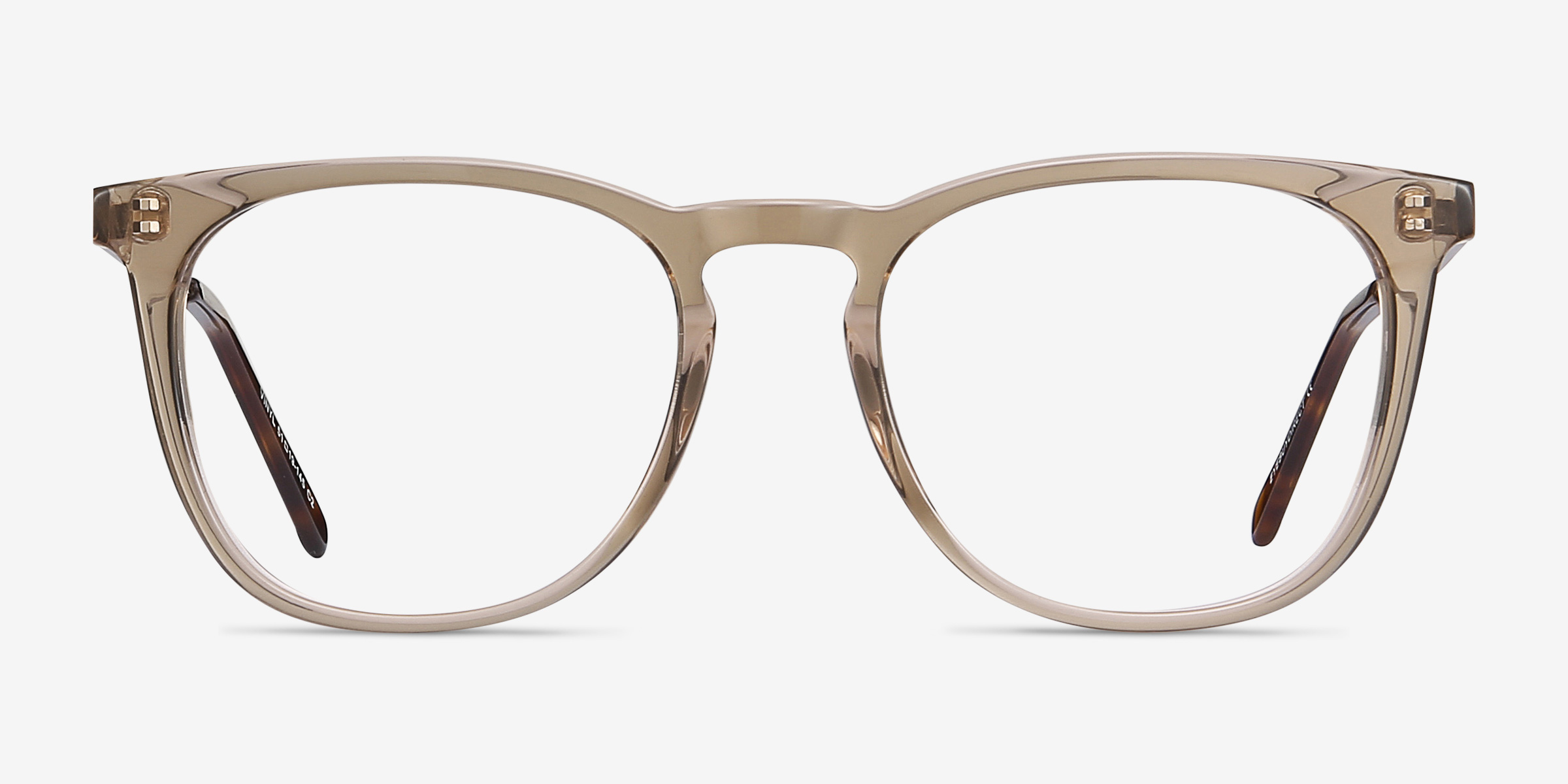 Vinyl Square Clear Brown Full Rim Eyeglasses | Eyebuydirect