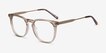 Vinyl Clear Brown Acetate, MetalEyeglass Frames from EyeBuyDirect, Angle View