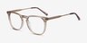 Vinyl Clear Brown Acetate-metalMontures de lunettes de vue d'EyeBuyDirect, Vue d'Angle