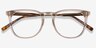 Vinyl Clear Brown Acetate-metalMontures de lunettes de vue d'EyeBuyDirect, Vue Rapprochée