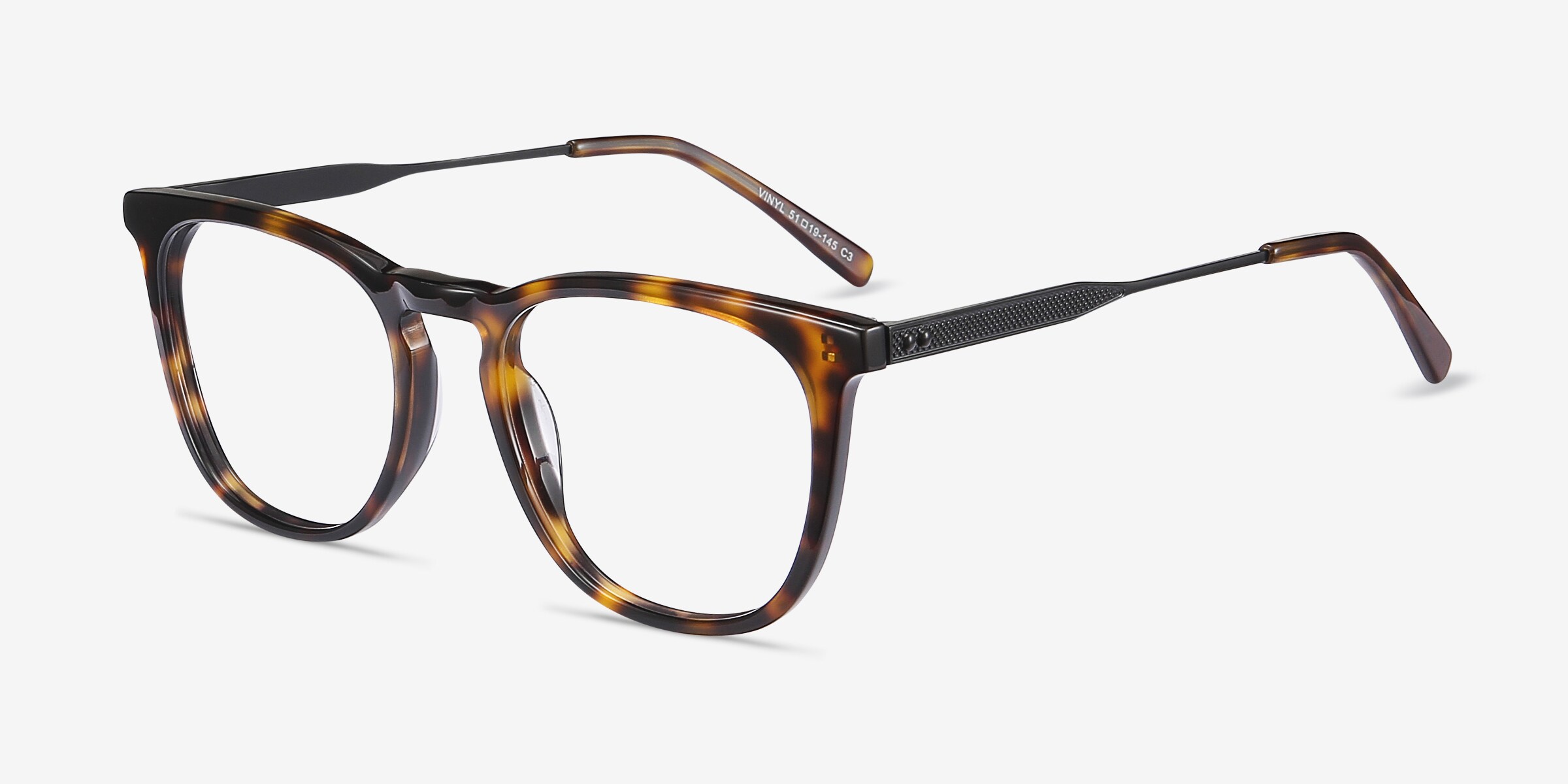 Vinyl Square Black Full Rim Eyeglasses | Eyebuydirect Canada