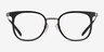Rotem Black Acetate-metalEyeglass Frames from EyeBuyDirect, Front View
