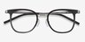 Rotem Black Acetate-metalEyeglass Frames from EyeBuyDirect, Closed View