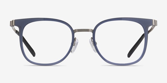 Rotem Navy Acetate-metalEyeglass Frames from EyeBuyDirect, Front View