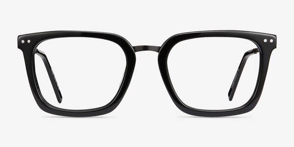 Poise Noir Acetate-metal Montures de lunettes de vue