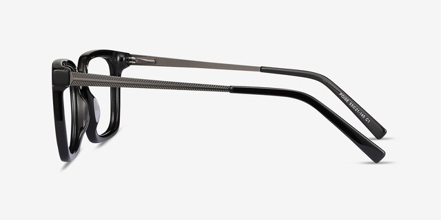 Poise Black Acetate-metalEyeglass Frames from EyeBuyDirect, Side View