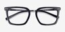 Poise Black Acetate-metalEyeglass Frames from EyeBuyDirect, Closed View
