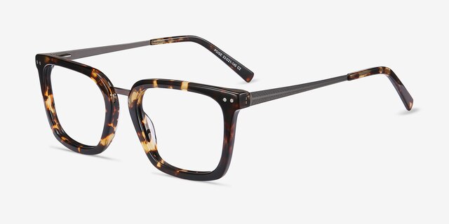 Poise Tortoise Acetate-metalEyeglass Frames from EyeBuyDirect, Angle View