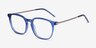 Esquire Blue Acetate-metalEyeglass Frames from EyeBuyDirect, Angle View