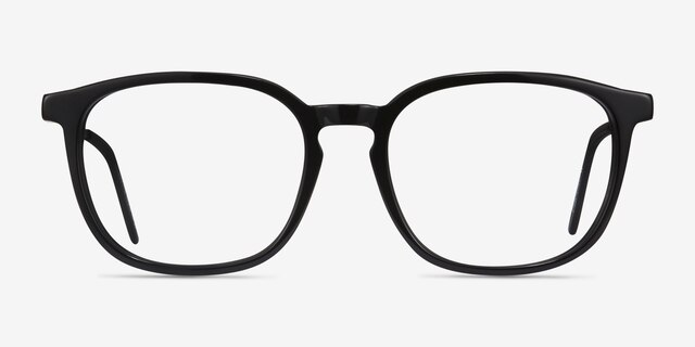 Esquire Black Acetate-metalEyeglass Frames from EyeBuyDirect, Front View