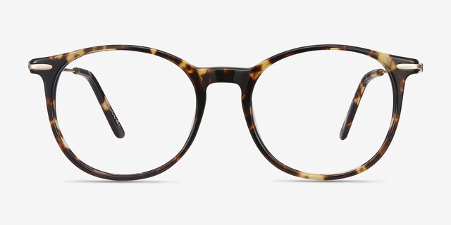 Quill Tortoise Acetate-metalEyeglass Frames from EyeBuyDirect, Front View