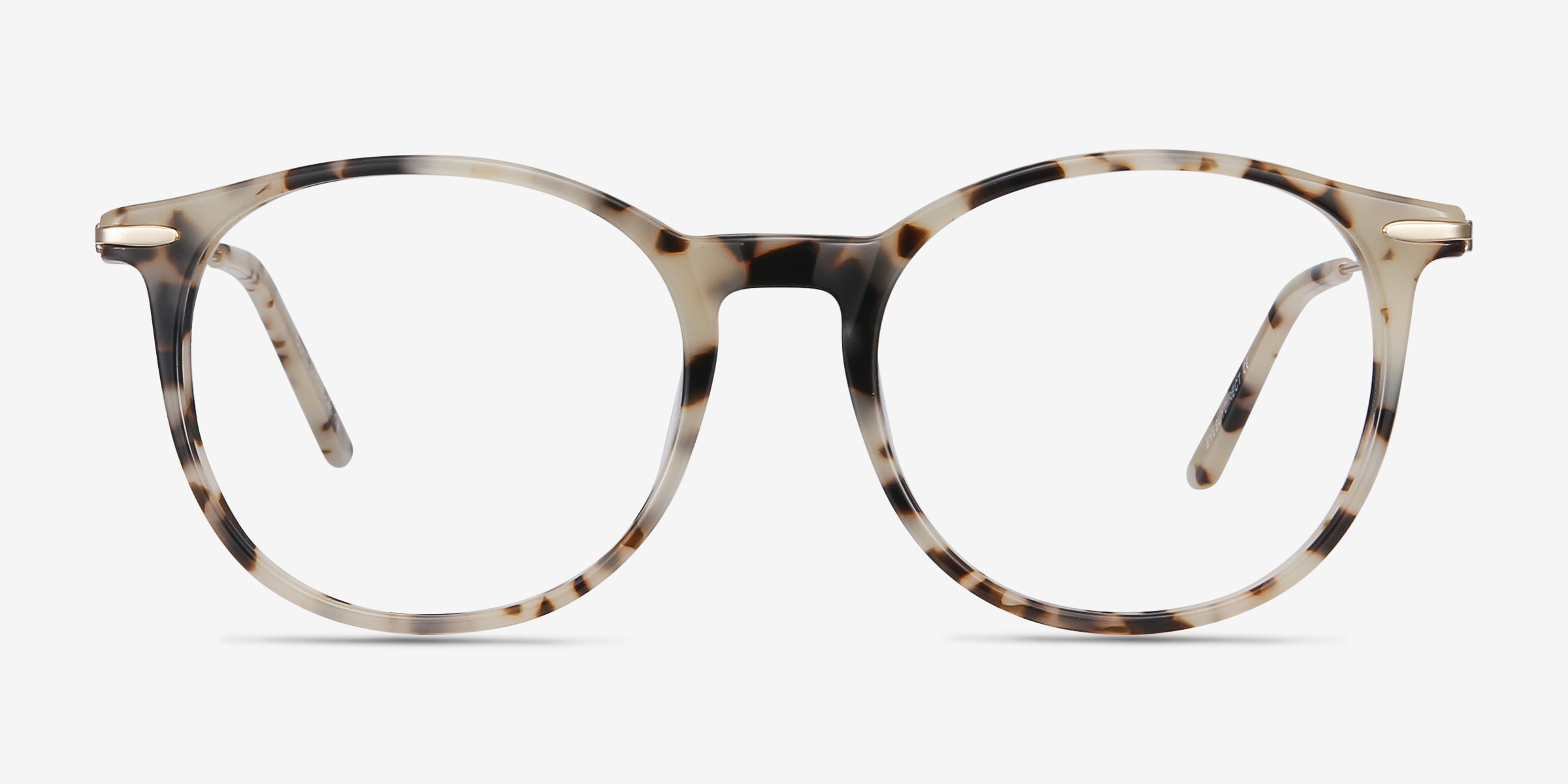 round ivory tortoise eyeglasses