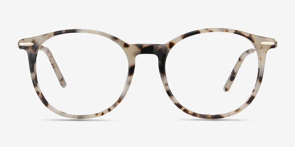 Quill Écaille ivoire Acetate-metal Montures de lunettes de vue