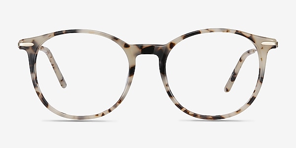 Quill Écaille ivoire Acetate-metal Montures de lunettes de vue