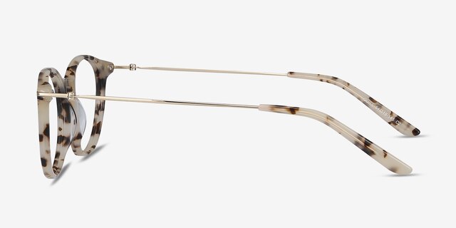Quill Ivory Tortoise Acetate-metalEyeglass Frames from EyeBuyDirect, Side View