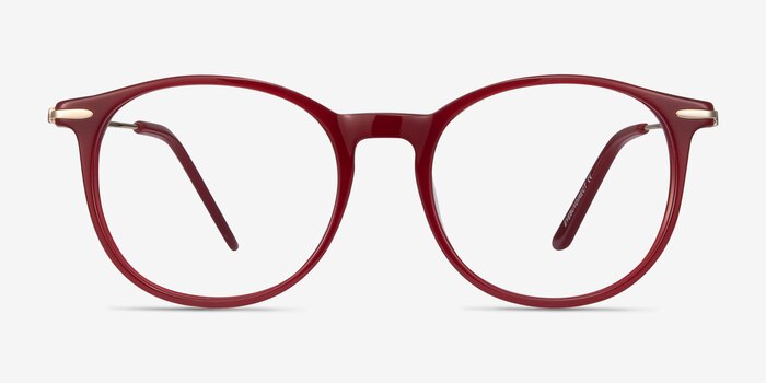 Quill Red Acetate-metal Eyeglass Frames from EyeBuyDirect