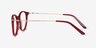 Quill Rouge Acetate-metalMontures de lunettes de vue d'EyeBuyDirect, Vue de Côté