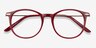 Quill Rouge Acetate-metalMontures de lunettes de vue d'EyeBuyDirect, Vue Rapprochée