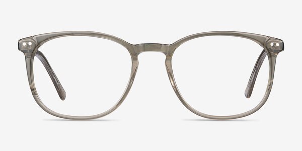 Savvy Clear Gray Acetate-metal Montures de lunettes de vue