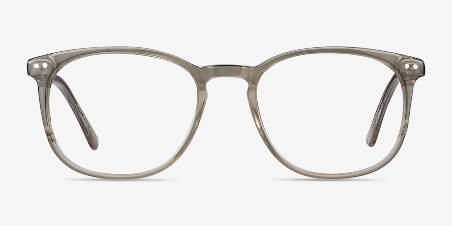Savvy Square Clear Gray Full Rim Eyeglasses | Eyebuydirect