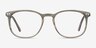 Savvy Clear Gray Acetate-metalEyeglass Frames from EyeBuyDirect, Front View