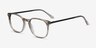 Savvy Clear Gray Acetate-metalEyeglass Frames from EyeBuyDirect, Angle View