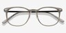 Savvy Clear Gray Acetate-metalEyeglass Frames from EyeBuyDirect, Closed View