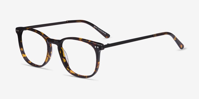 Savvy Tortoise Acetate-metalEyeglass Frames from EyeBuyDirect, Angle View