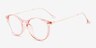Amity Rose Gold Plastic-metalEyeglass Frames from EyeBuyDirect, Angle View