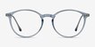 Amity Blue Plastic, MetalEyeglass Frames from EyeBuyDirect, Front View