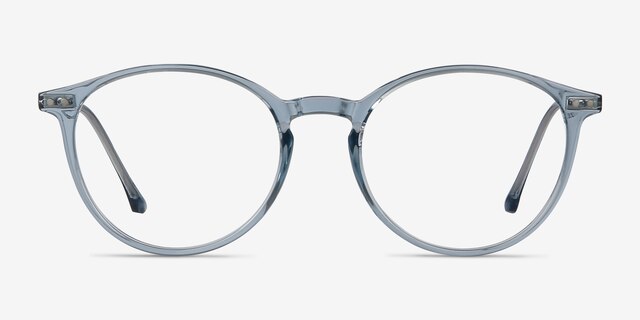 Amity Blue Plastic-metalEyeglass Frames from EyeBuyDirect, Front View