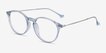 Amity Blue Plastic, MetalEyeglass Frames from EyeBuyDirect, Angle View