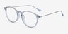 Amity Blue Plastic-metalEyeglass Frames from EyeBuyDirect, Angle View