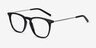 Distance Black Acetate-metalEyeglass Frames from EyeBuyDirect, Angle View