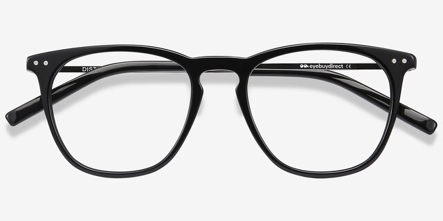 Distance Black Acetate-metalEyeglass Frames from EyeBuyDirect, Closed View