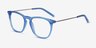 Distance Blue Acetate-metalEyeglass Frames from EyeBuyDirect, Angle View