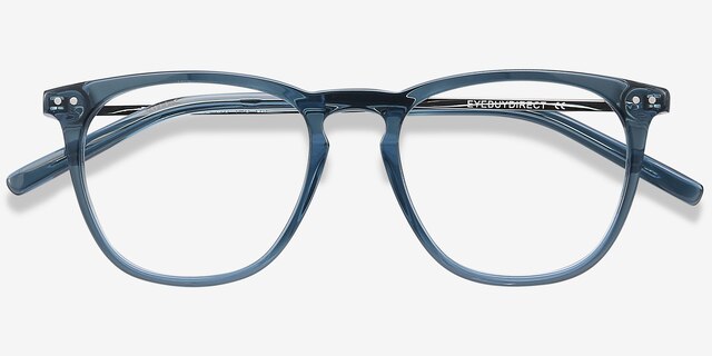 Distance Green Acetate-metalEyeglass Frames from EyeBuyDirect, Closed View
