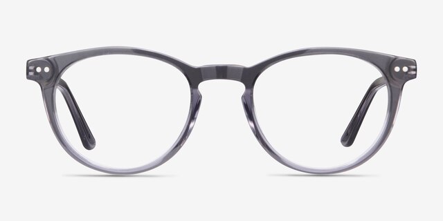 Traveller Gray Acetate-metalEyeglass Frames from EyeBuyDirect, Front View