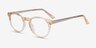 Traveller Clear Melon Acetate-metalEyeglass Frames from EyeBuyDirect, Angle View