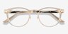 Traveller Clear Melon Acetate-metalEyeglass Frames from EyeBuyDirect, Closed View
